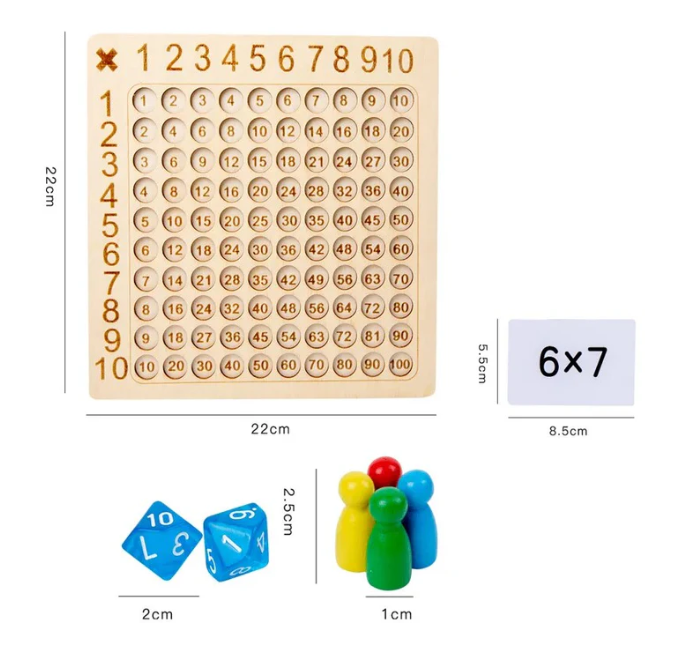 משחק ללימוד לוח הכפל בשיטת המונטסורי ➗📏